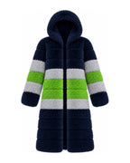 Game Day Coat – Navy & Lime - Kimono Dave