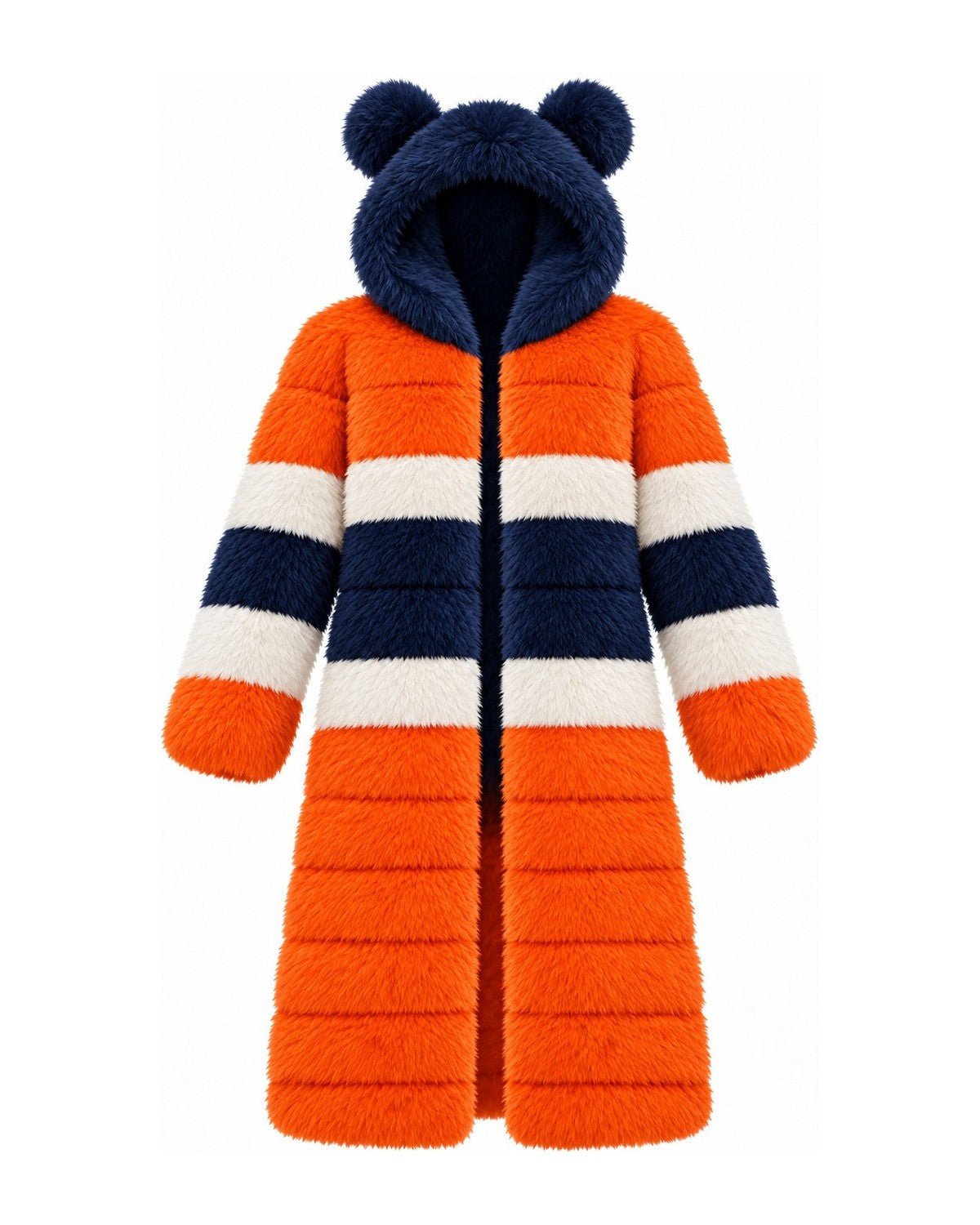 Game Day Coat – Navy & Orange - Kimono Dave