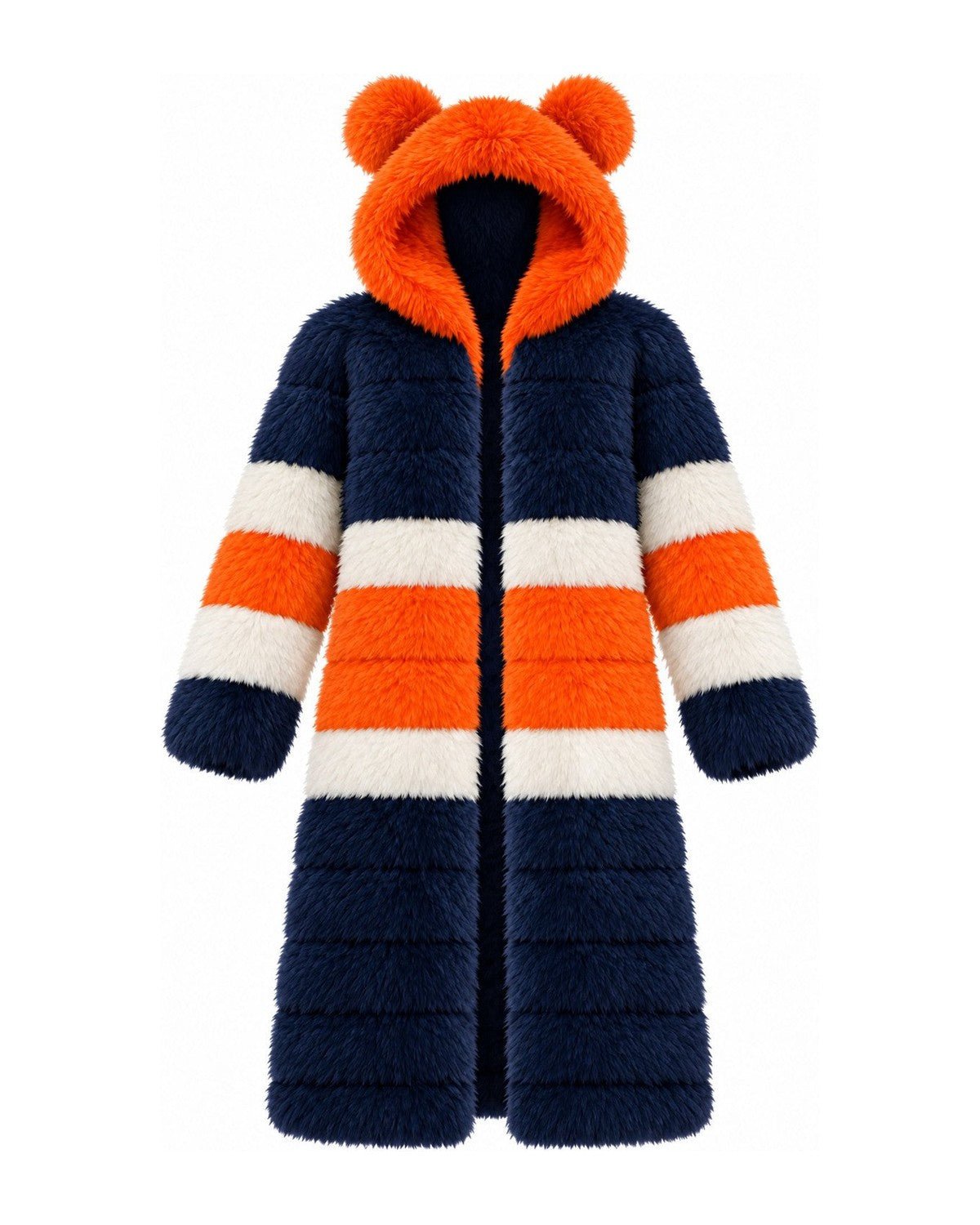 Game Day Coat – Navy & Orange - Kimono Dave