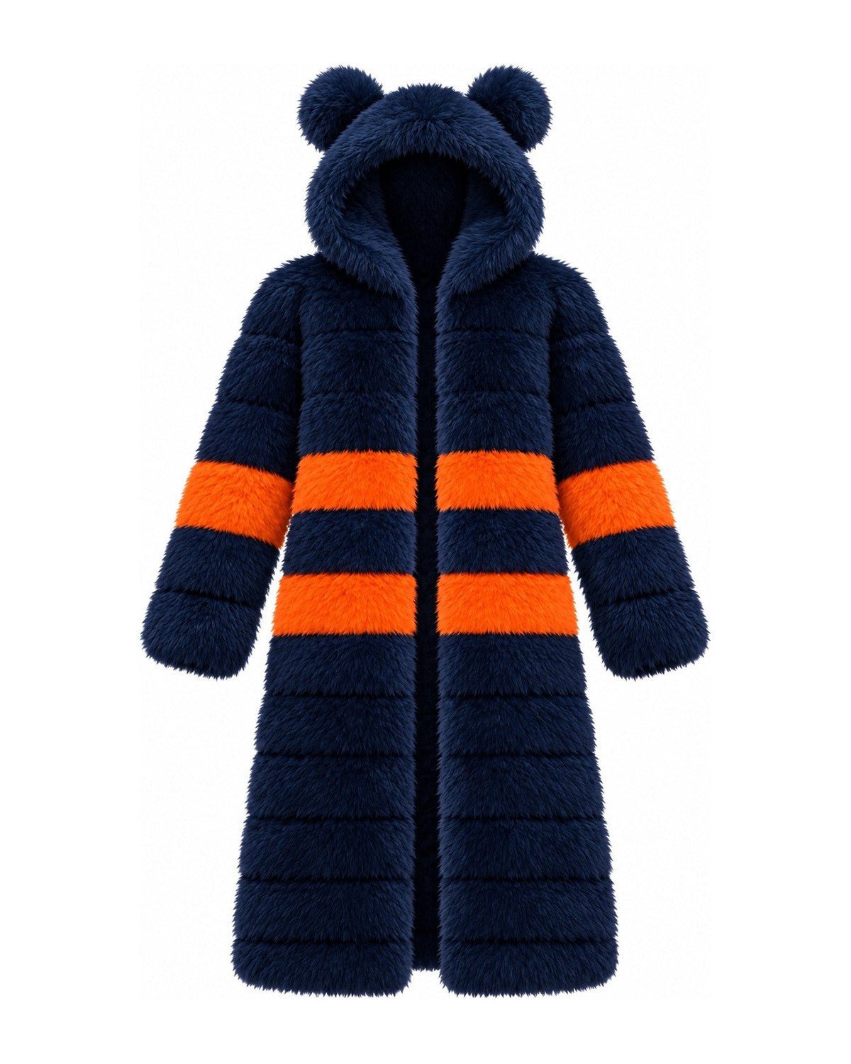 Game Day Coat – Navy & Orange - Kimono Dave