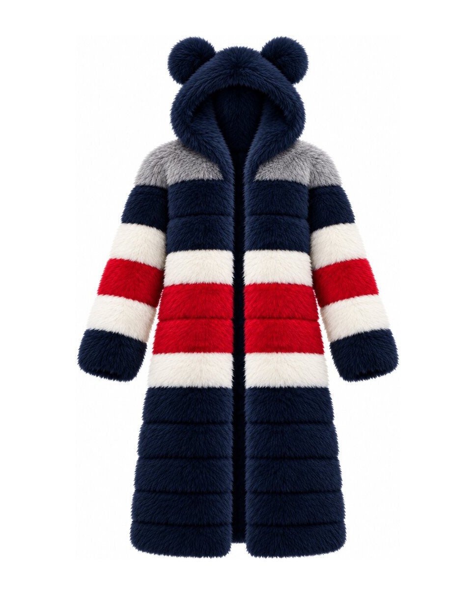 Game Day Coat – Navy, Red & Silver - Kimono Dave