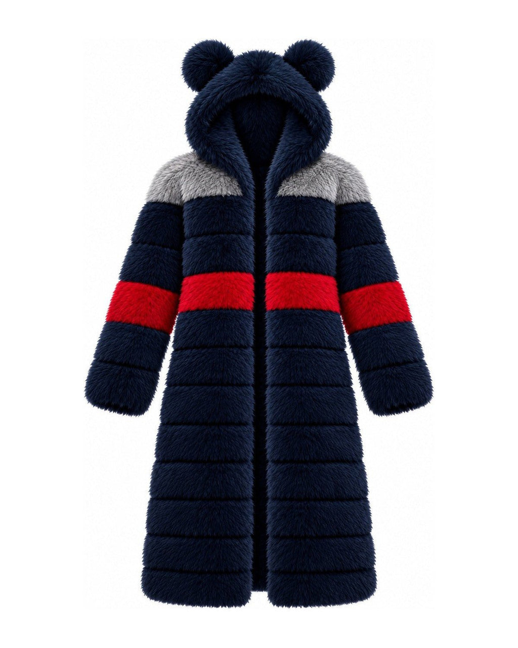 Game Day Coat – Navy, Red & Silver - Kimono Dave
