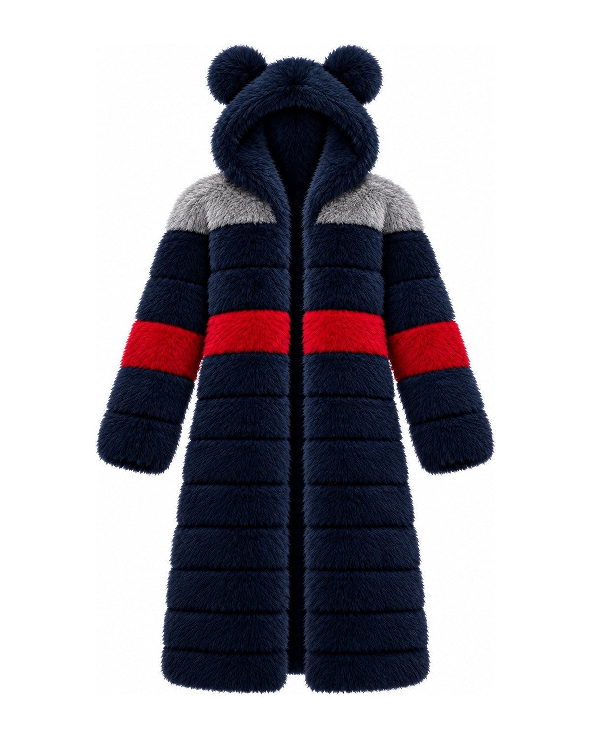 Game Day Coat – Navy, Red & Silver - Kimono Dave