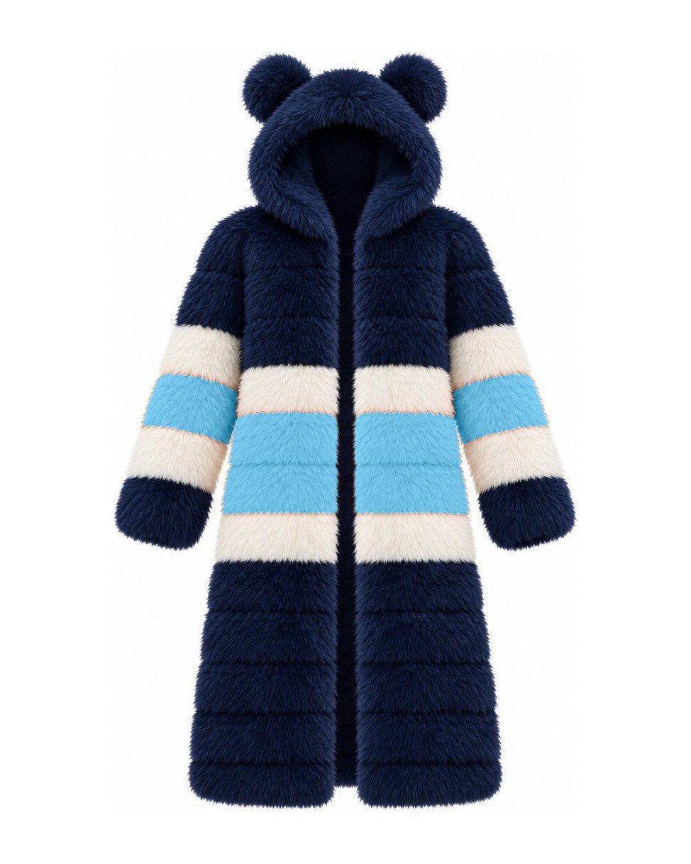 Game Day Coat – Navy & Sky Blue - Kimono Dave