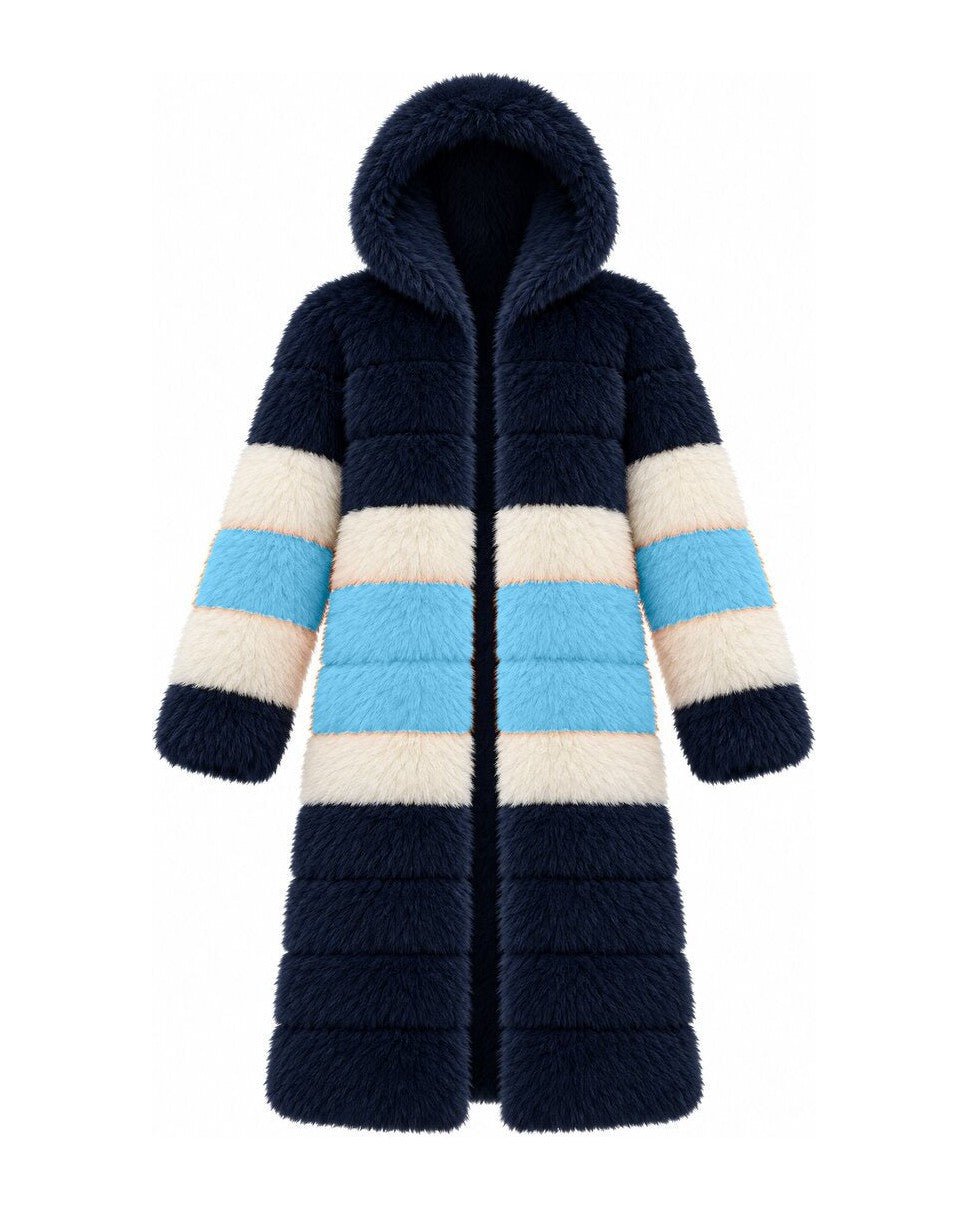 Game Day Coat – Navy & Sky Blue - Kimono Dave