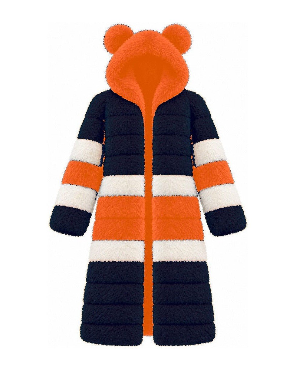 Game Day Coat – Orange & Navy - Kimono Dave