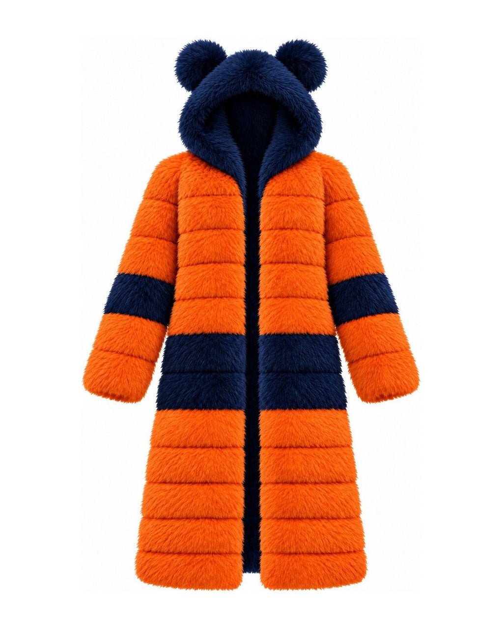 Game Day Coat – Orange & Navy - Kimono Dave