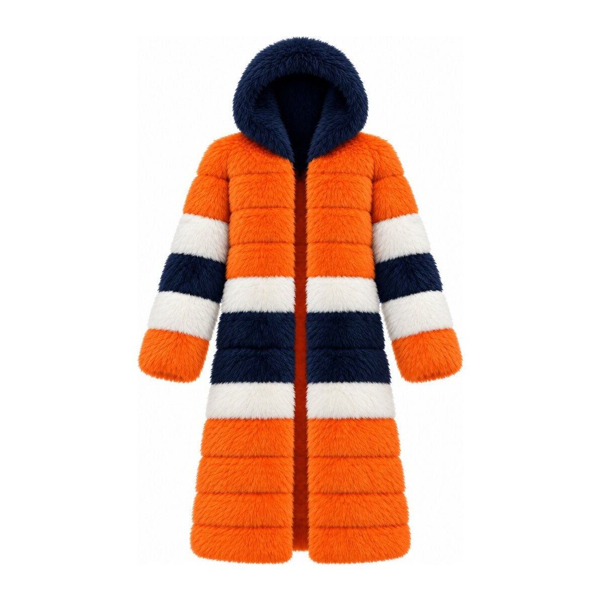 Game Day Coat – Orange & Navy - Kimono Dave