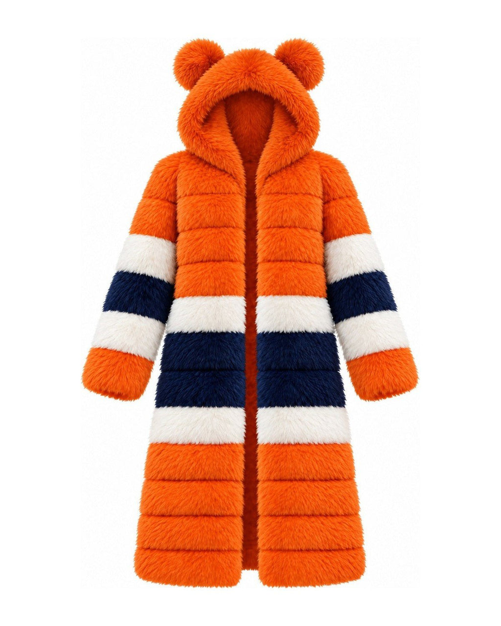 Game Day Coat – Orange & Navy - Kimono Dave