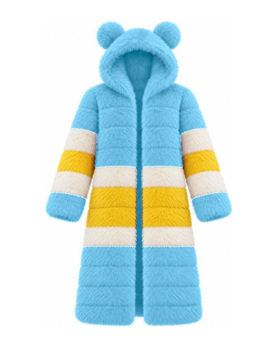 Game Day Coat – Powder Blue & Gold - Kimono Dave