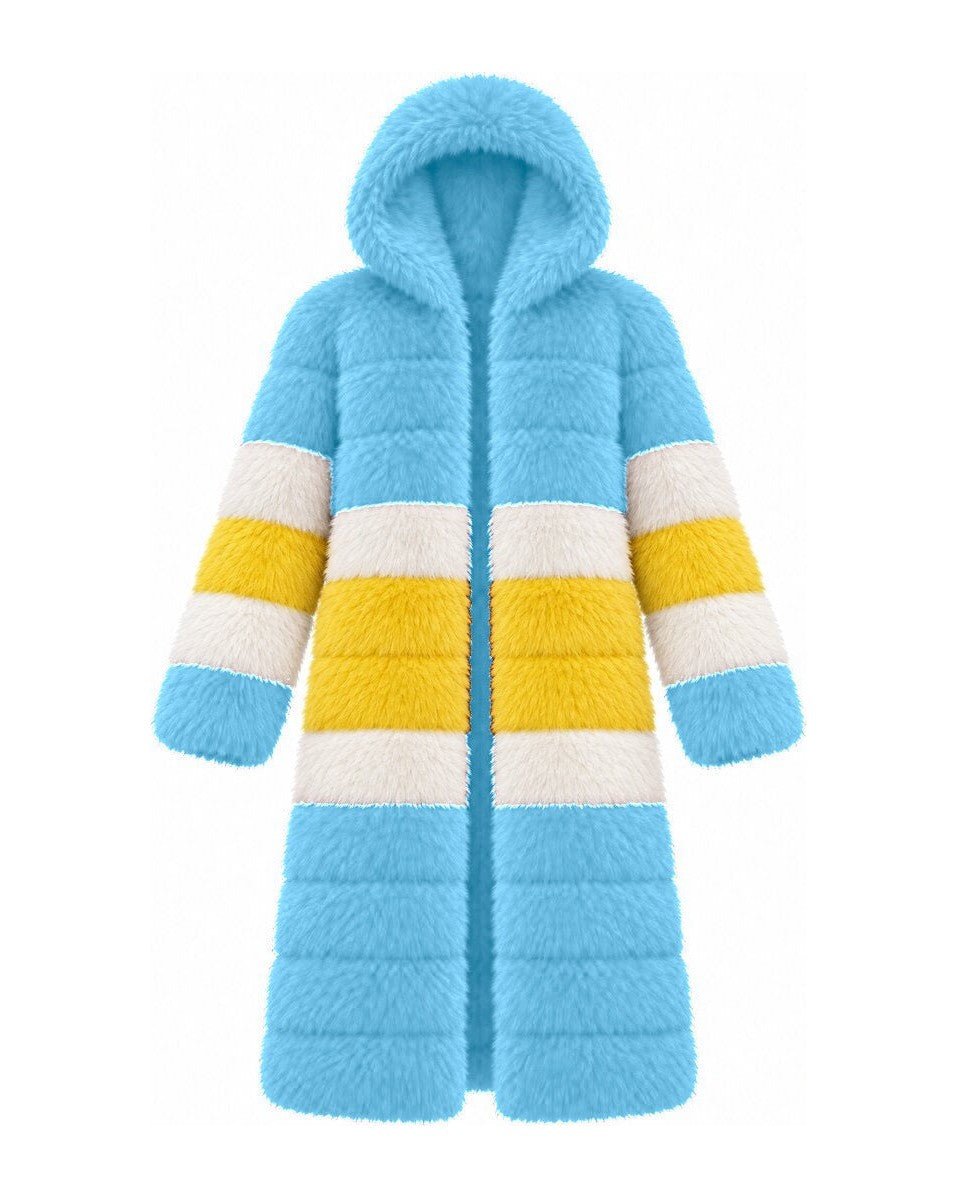 Game Day Coat – Powder Blue & Gold - Kimono Dave