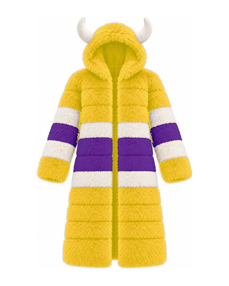Game Day Coat – Purple & Gold - Kimono Dave