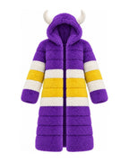 Game Day Coat – Purple & Gold - Kimono Dave