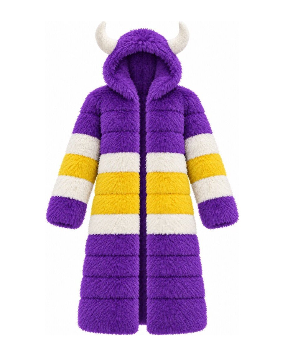 Game Day Coat – Purple & Gold - Kimono Dave