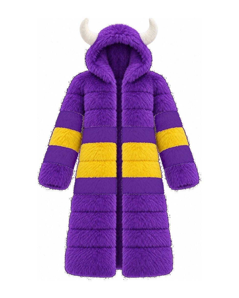 Game Day Coat – Purple & Gold - Kimono Dave