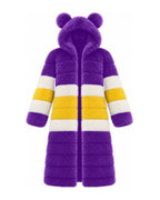 Game Day Coat – Purple & Gold (Bear Ears) - Kimono Dave