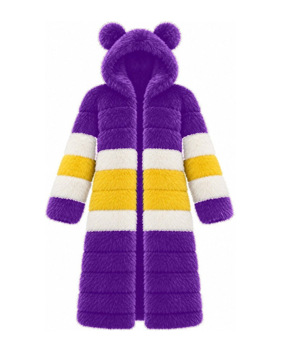 Game Day Coat – Purple & Gold (Bear Ears) - Kimono Dave