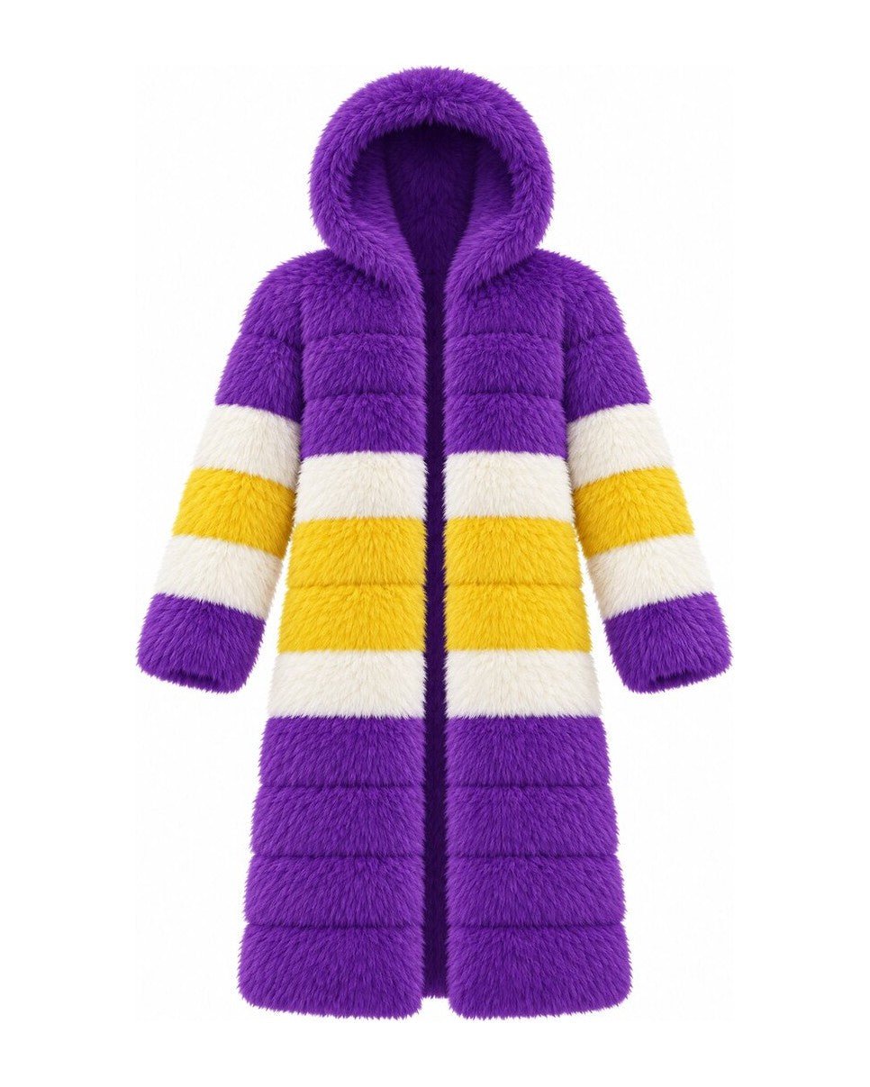 Game Day Coat – Purple & Gold (Bear Ears) - Kimono Dave