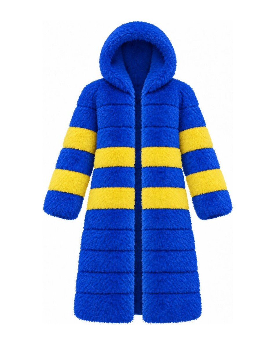 Game Day Coat – Royal & Gold - Kimono Dave