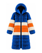 Game Day Coat – Royal & Orange (Bear Ears) - Kimono Dave
