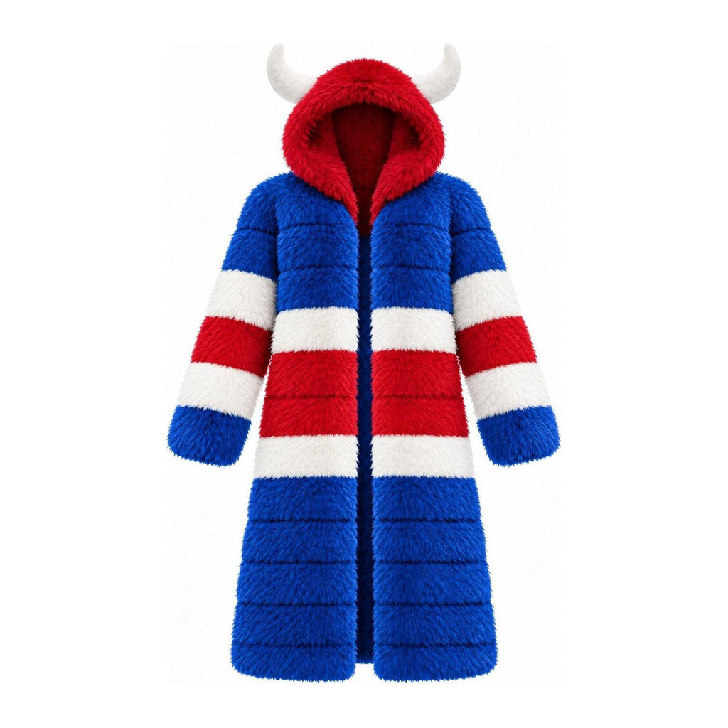 Game Day Coat – Royal & Red - Kimono Dave