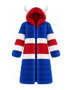 Game Day Coat – Royal & Red - Kimono Dave