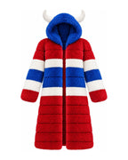 Game Day Coat – Royal & Red - Kimono Dave