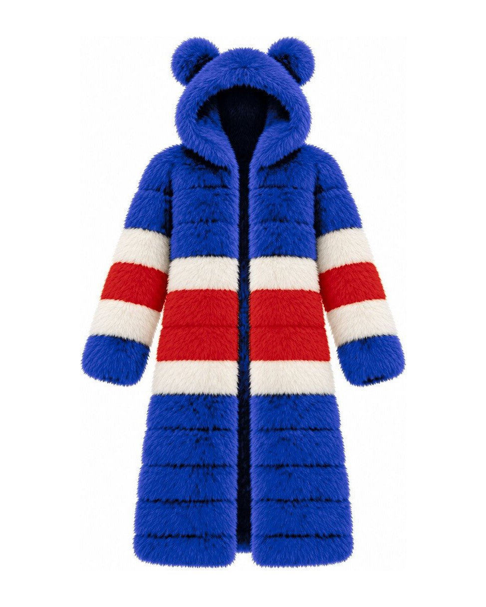 Game Day Coat – Royal & Red (Bear Ears) - Kimono Dave