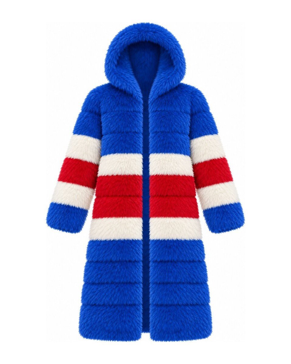 Game Day Coat – Royal & Red (Bear Ears) - Kimono Dave