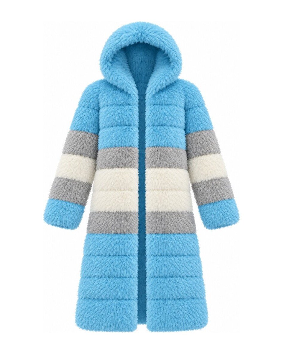 Game Day Coat – Sky Blue & Silver - Kimono Dave