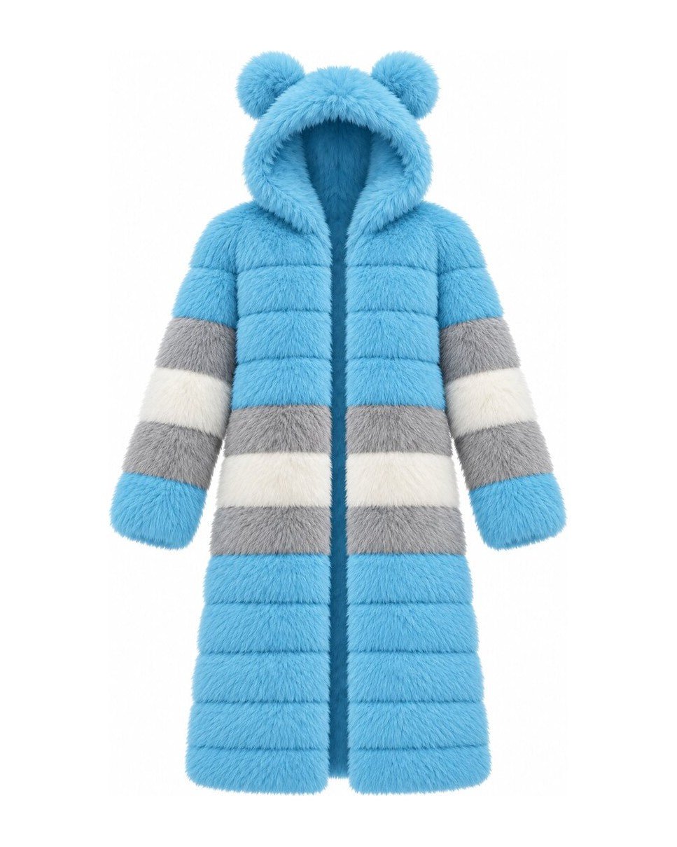 Game Day Coat – Sky Blue & Silver - Kimono Dave