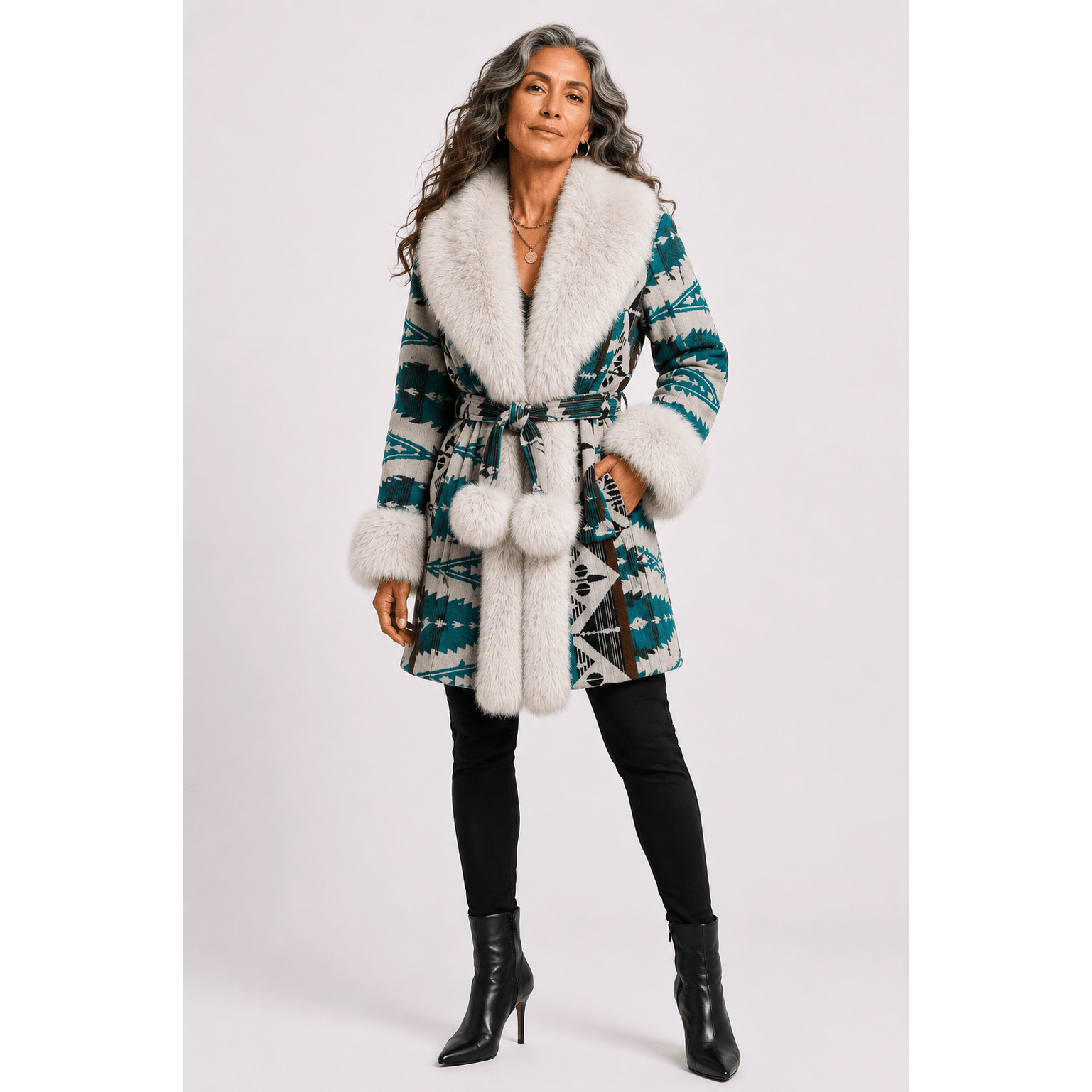 Glacier Mid-length Dreamer's Coat - Kimono Dave