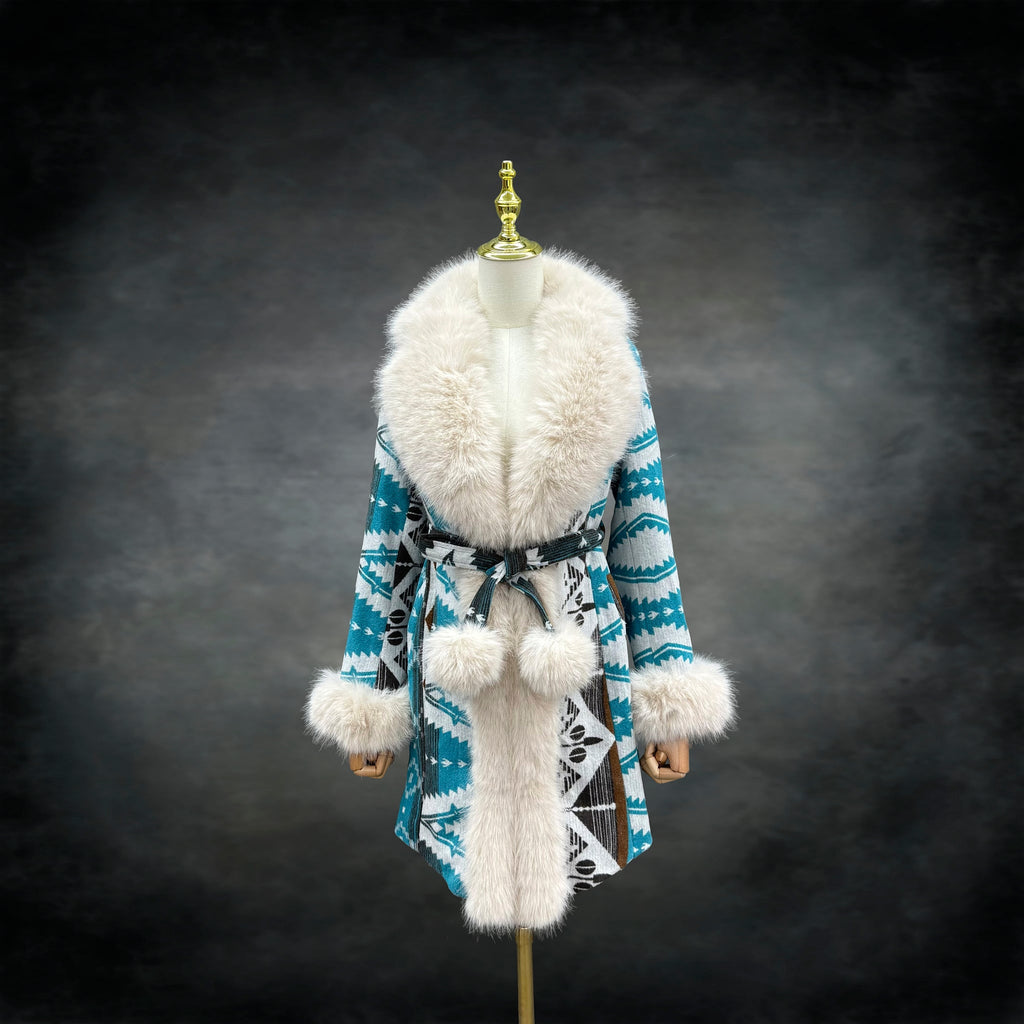 Glacier Mid - length Dreamer's Coat - Kimono Dave