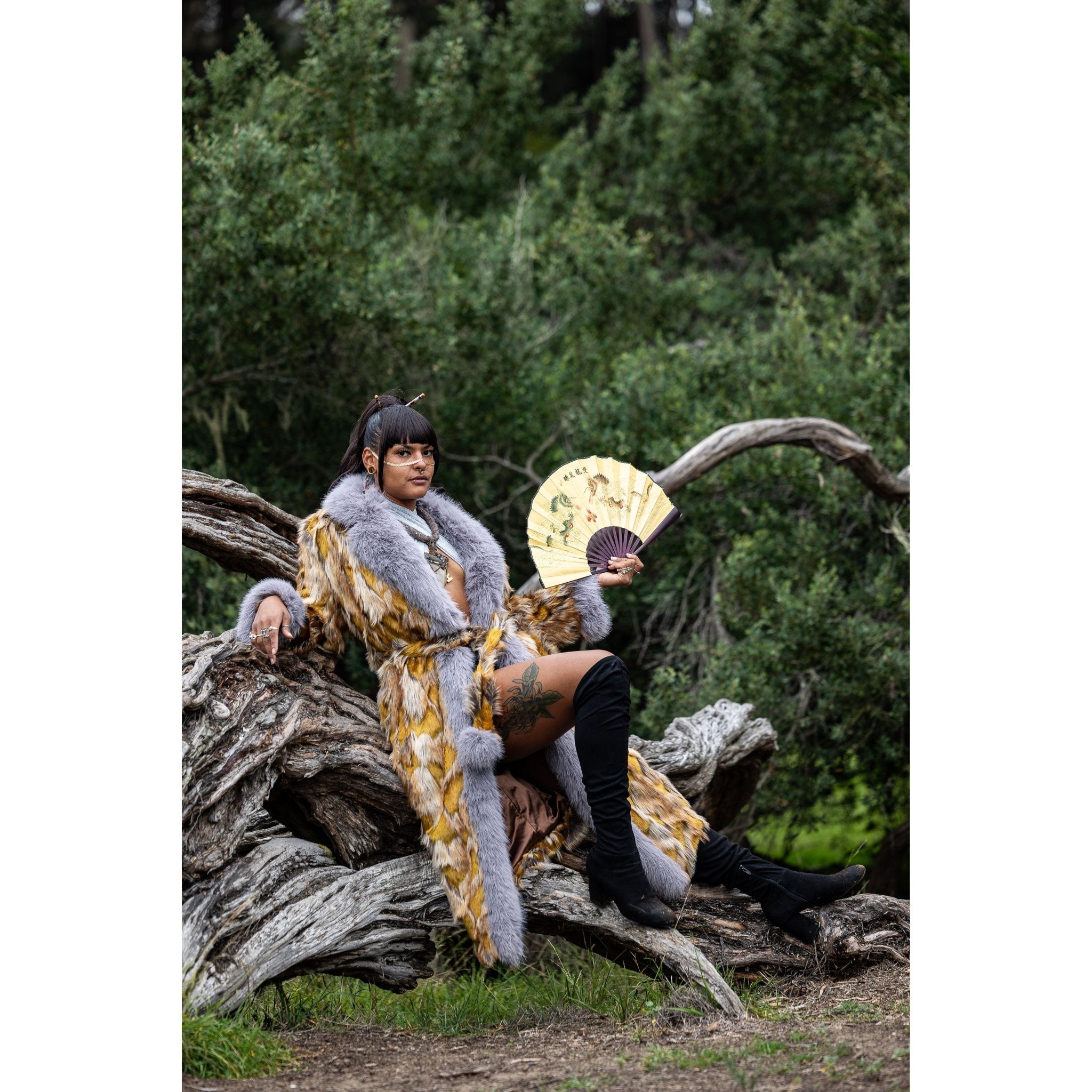 Golden Giraffe Dreamers Coat - Kimono Dave