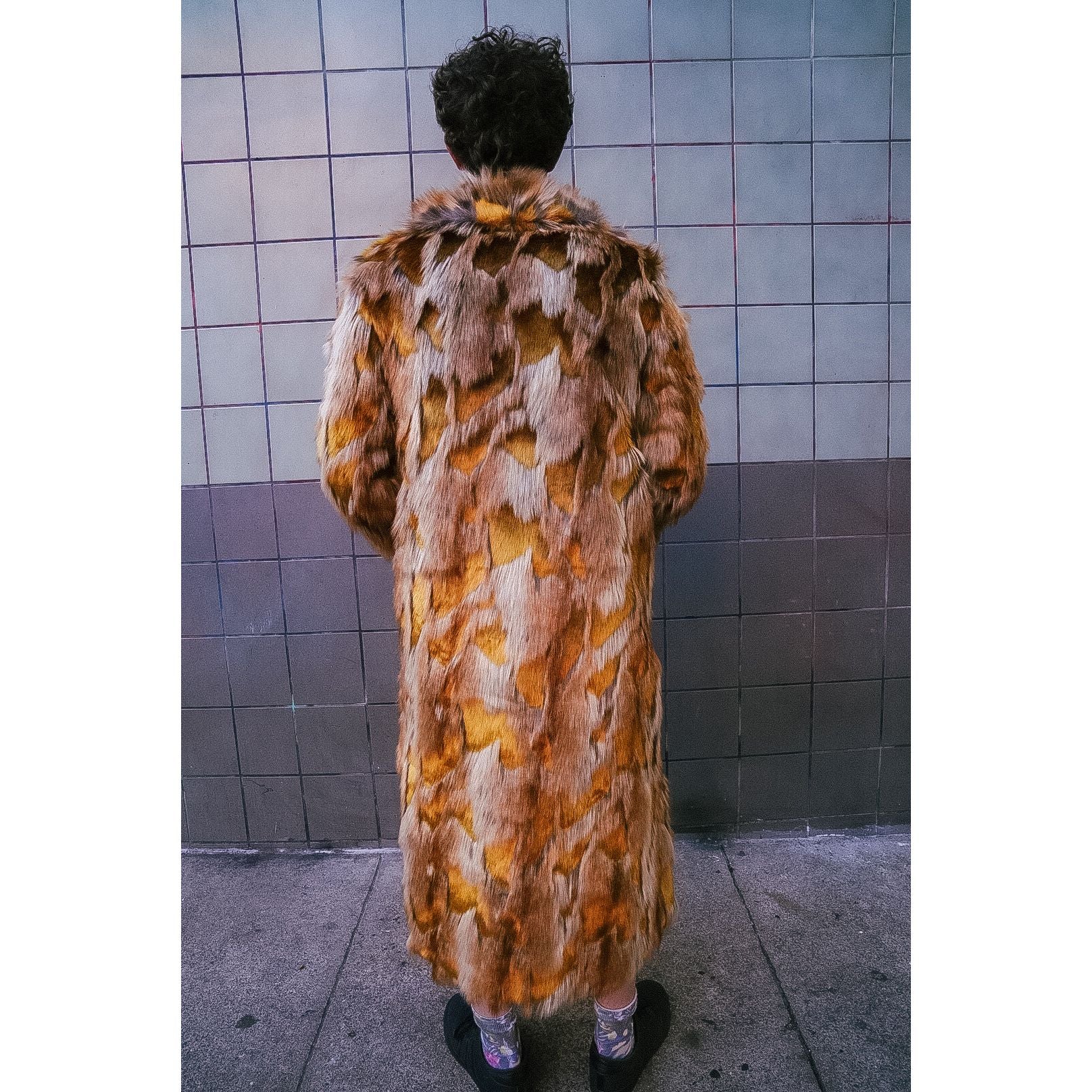 Golden Giraffe Long Coat - Kimono Dave