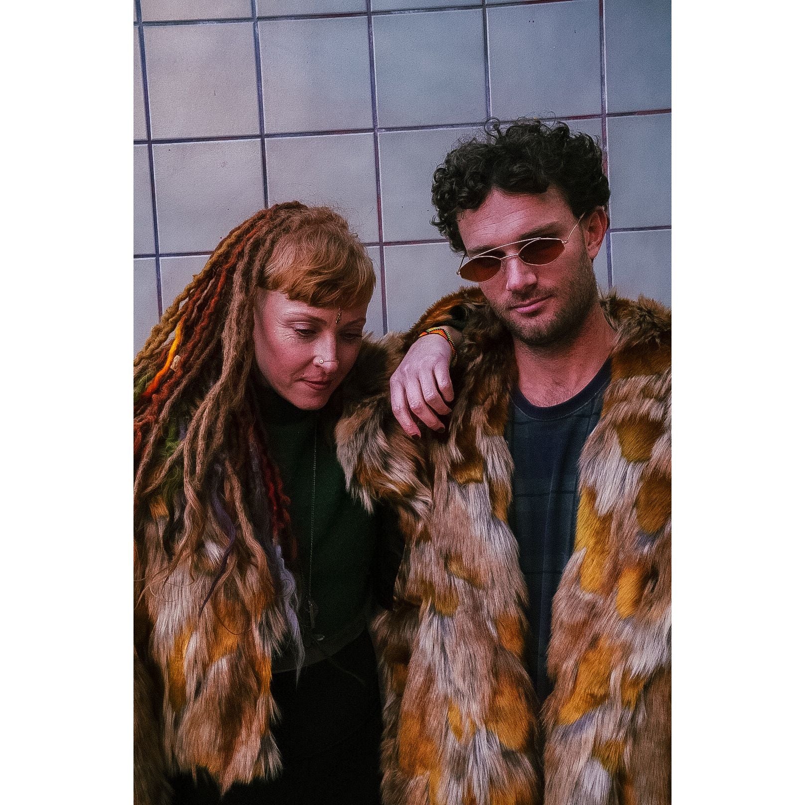 Golden Giraffe Long Coat - Kimono Dave