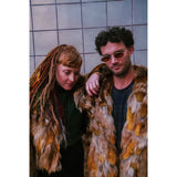 Golden Giraffe Long Coat - Kimono Dave