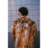 Golden Giraffe Long Coat - Kimono Dave