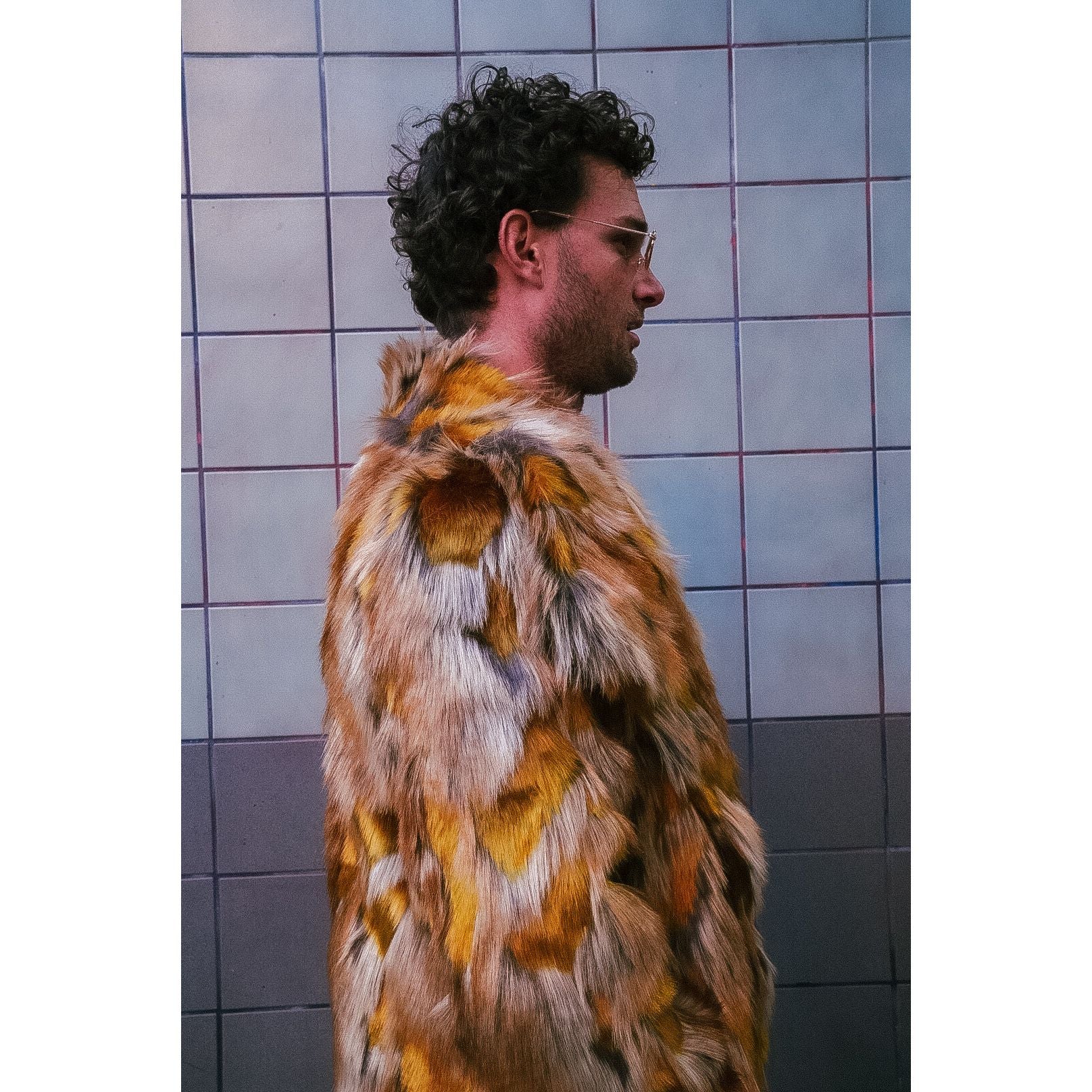 Golden Giraffe Long Coat - Kimono Dave