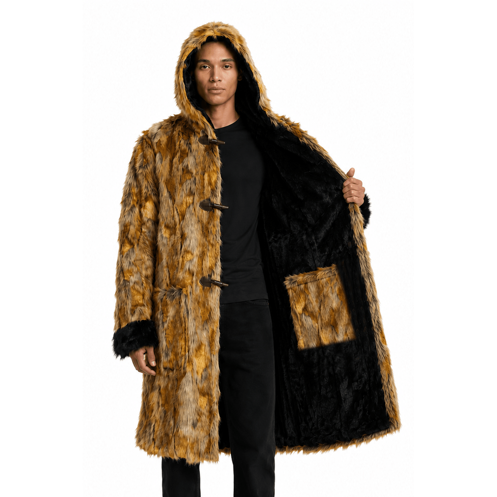 Golden Giraffe Yeti Zip-off Coat - Kimono Dave