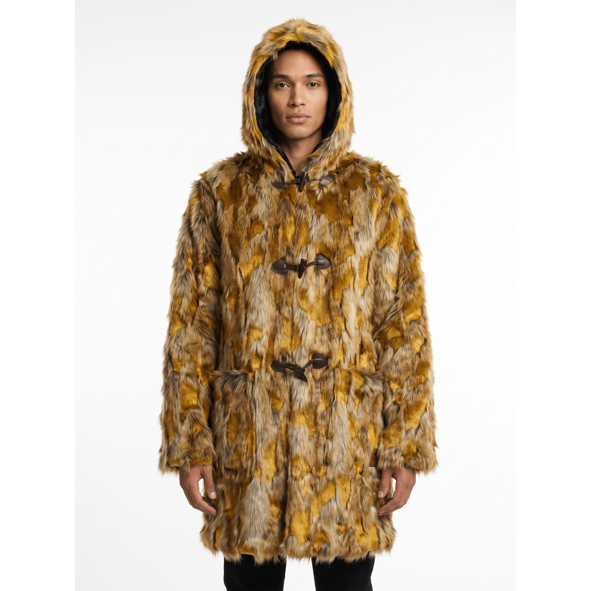Golden Giraffe Yeti Zip-off Coat - Kimono Dave