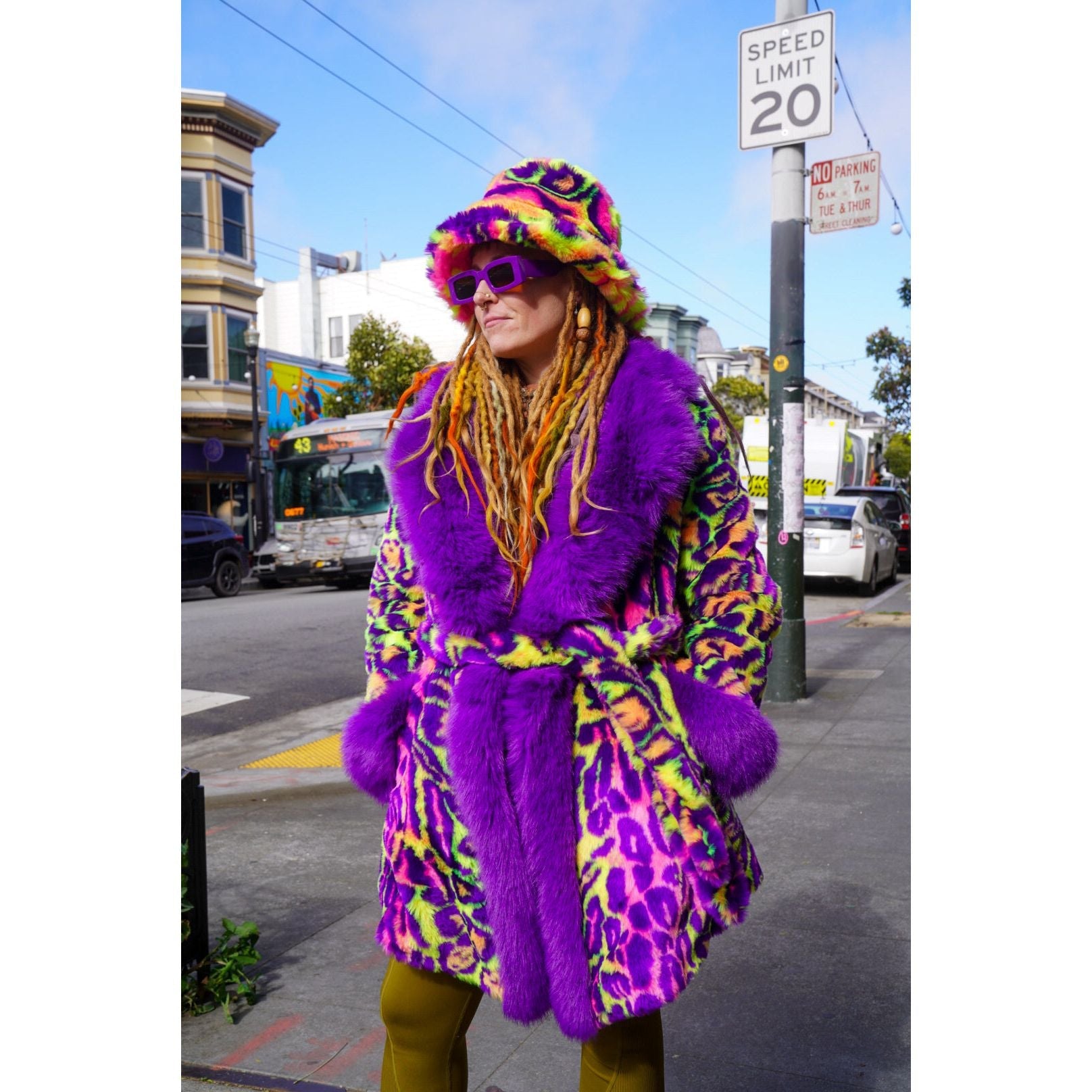 Groovy Neon Jaguar Coat (buy now to save $75 by pre - ordering use code Groovy) - Kimono Dave