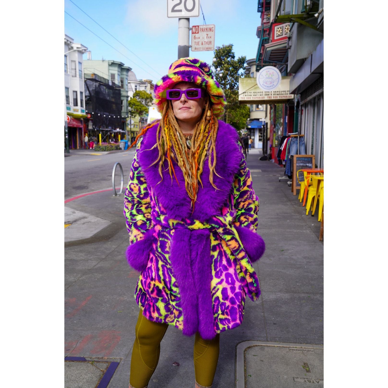 Groovy Neon Jaguar Coat (buy now to save $75 by pre - ordering use code Groovy) - Kimono Dave