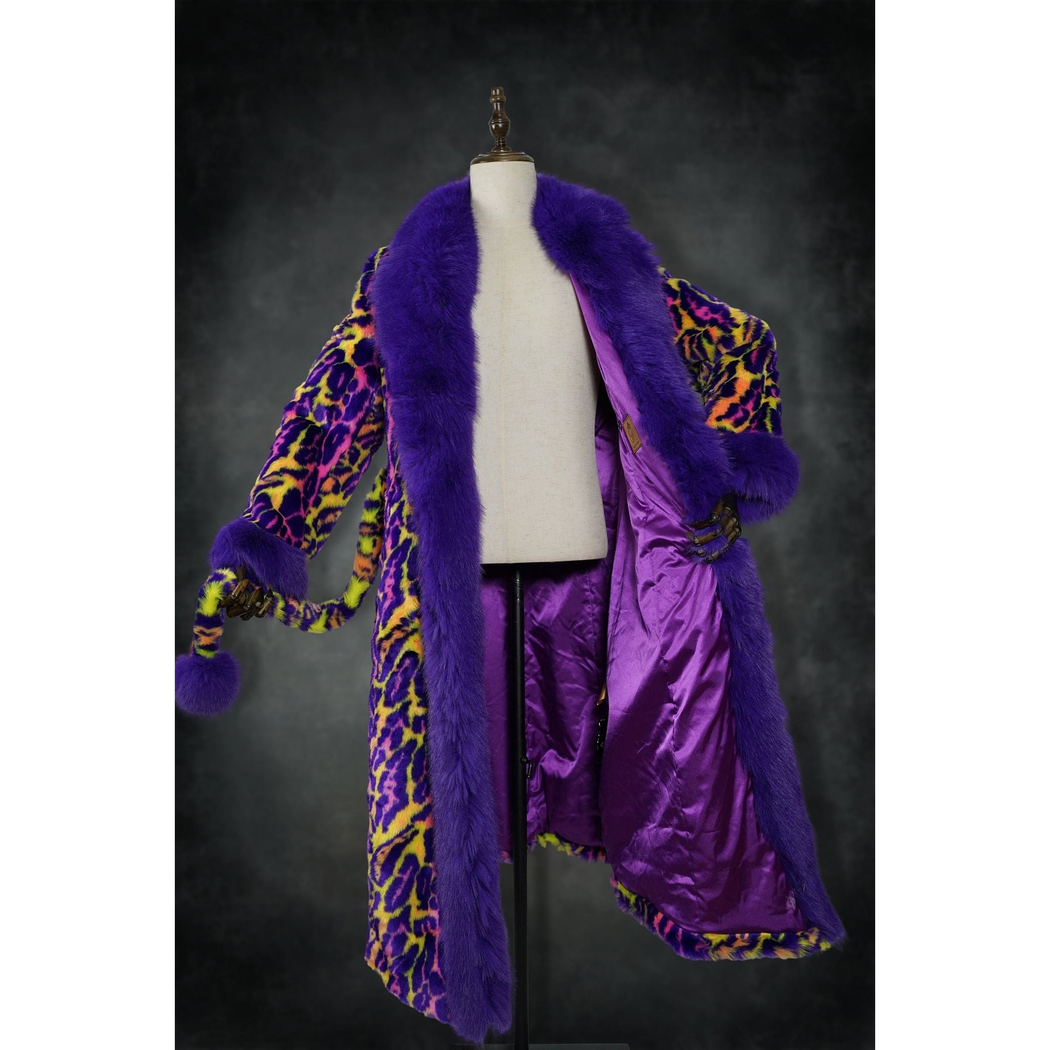 Groovy Neon Jaguar Dreamer's Coat - Kimono Dave