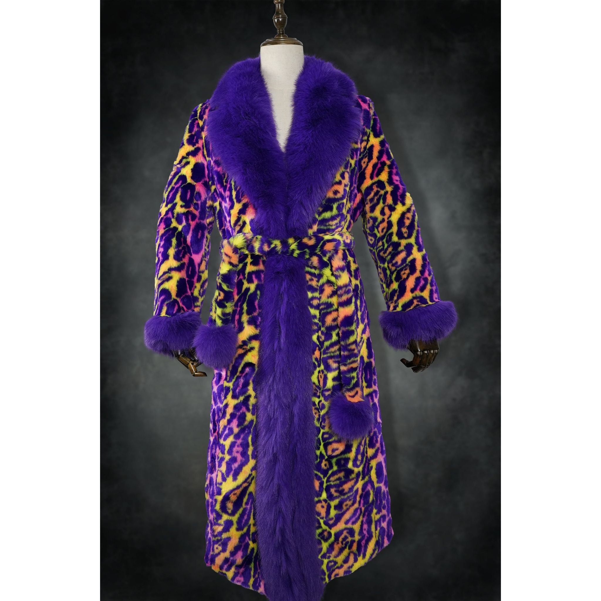 Groovy Neon Jaguar Dreamer's Coat - Kimono Dave