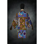 Indigo Garden Stretch Knit Kimono - Kimono Dave