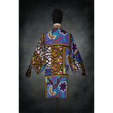 Indigo Garden Stretch Knit Kimono - Kimono Dave