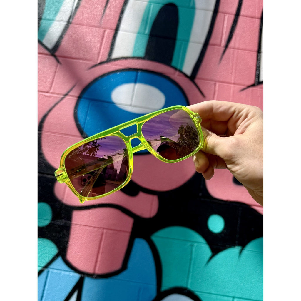 Kimono Dave Aviator Neon Sunglasses - Kimono Dave