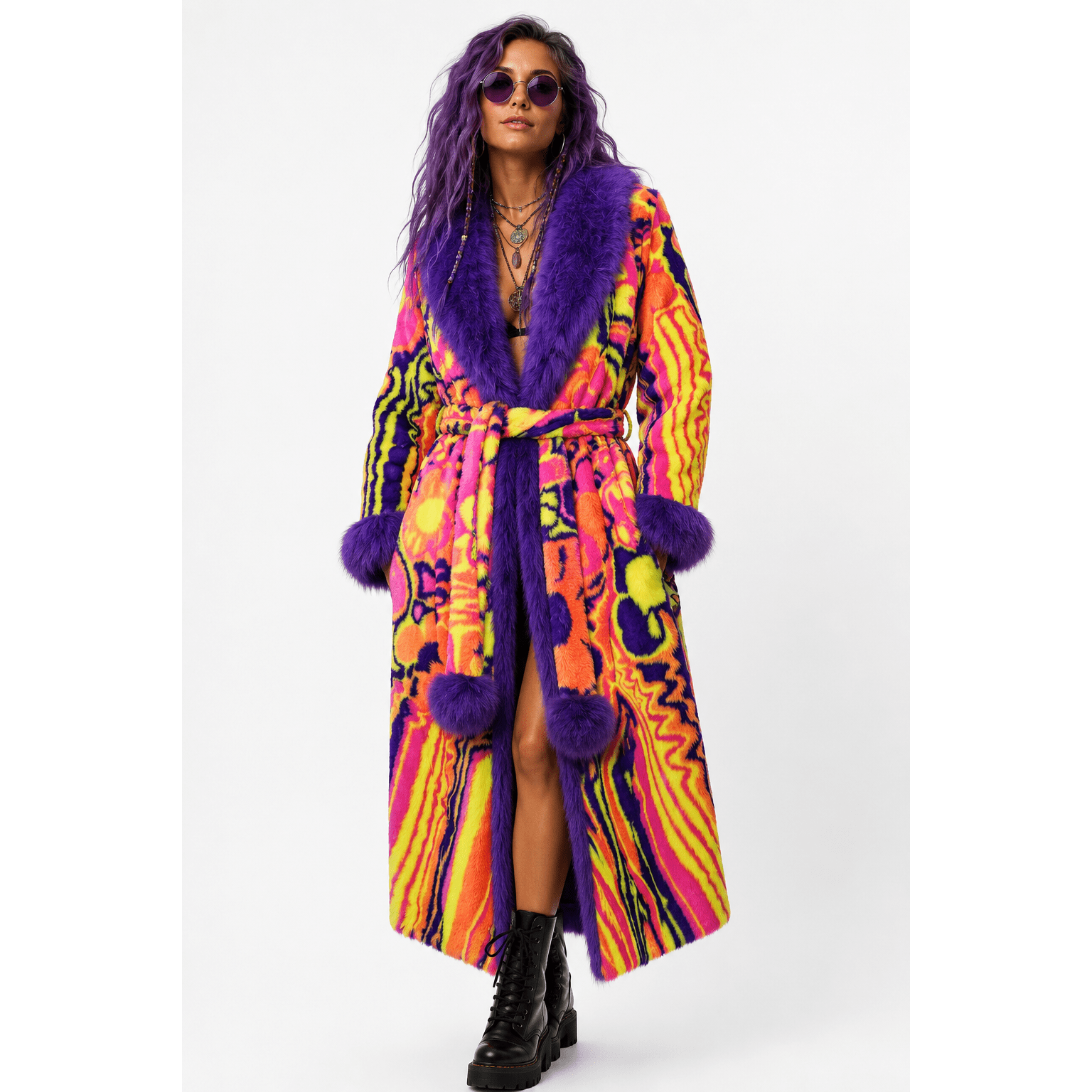 Melting Flowers Barelyawakekalee Collab Dreamer's Coat - Kimono Dave