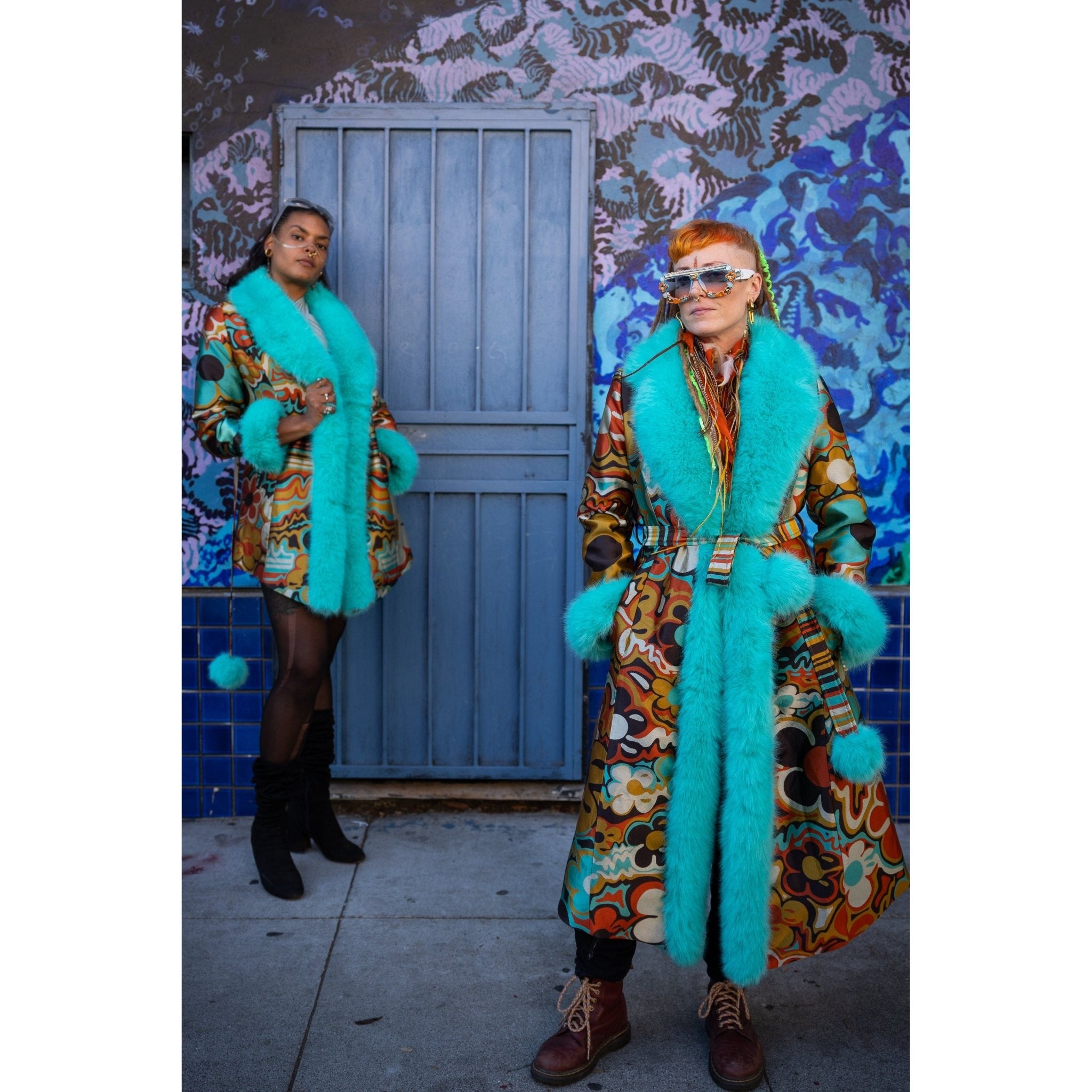 Melting Flowers Barelyawakekalee Collab Lightweight Jacquard Coat - Kimono Dave